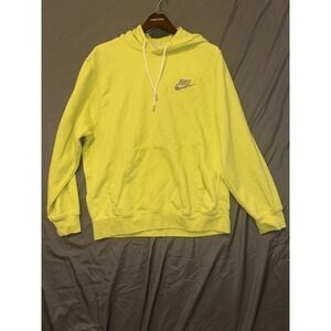 Men's Nike Logo Sportswear Fleece Pullover Hoodie Sweatshirt Green Large